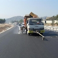 2-Aplikasyon Yapılmış Yolda  Termoplastik Yol Çizgi Boyası ile Banket Çizgisi Atılması